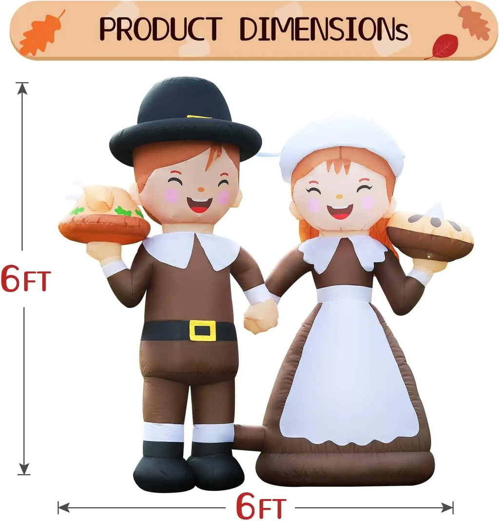 Pilgrim inflatable dimensions: 6 ft tall and 6 ft wide