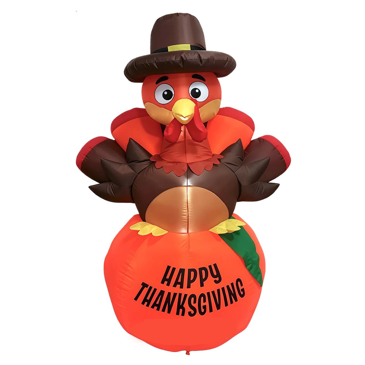 Pumpkin turkey inflatable on a white background
